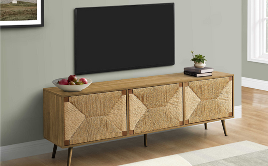 MEUBLE TV NOYER PALE -3 PORTES - 72"L