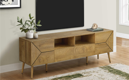 MEUBLE TV - 72"L / NOYER AVEC D'ENTREPOSAGE