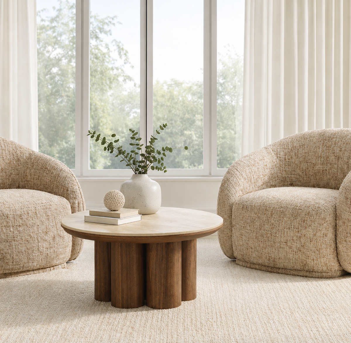 -SUTTON TABLE BASSE TRAVERTIN