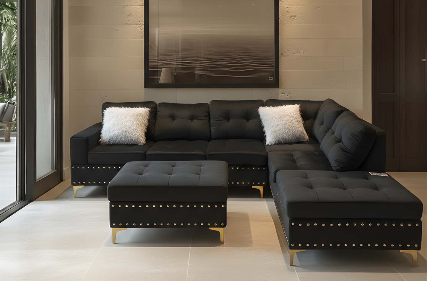 - Vela sectionnel velour