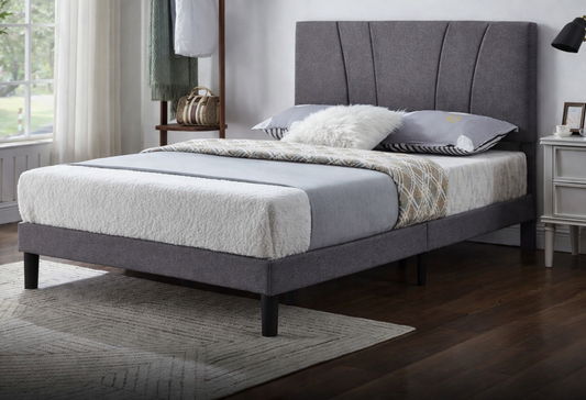 - Arthur lit en tissu gris