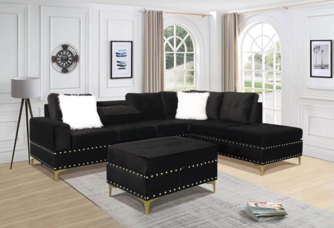 - Vela sectionnel velour