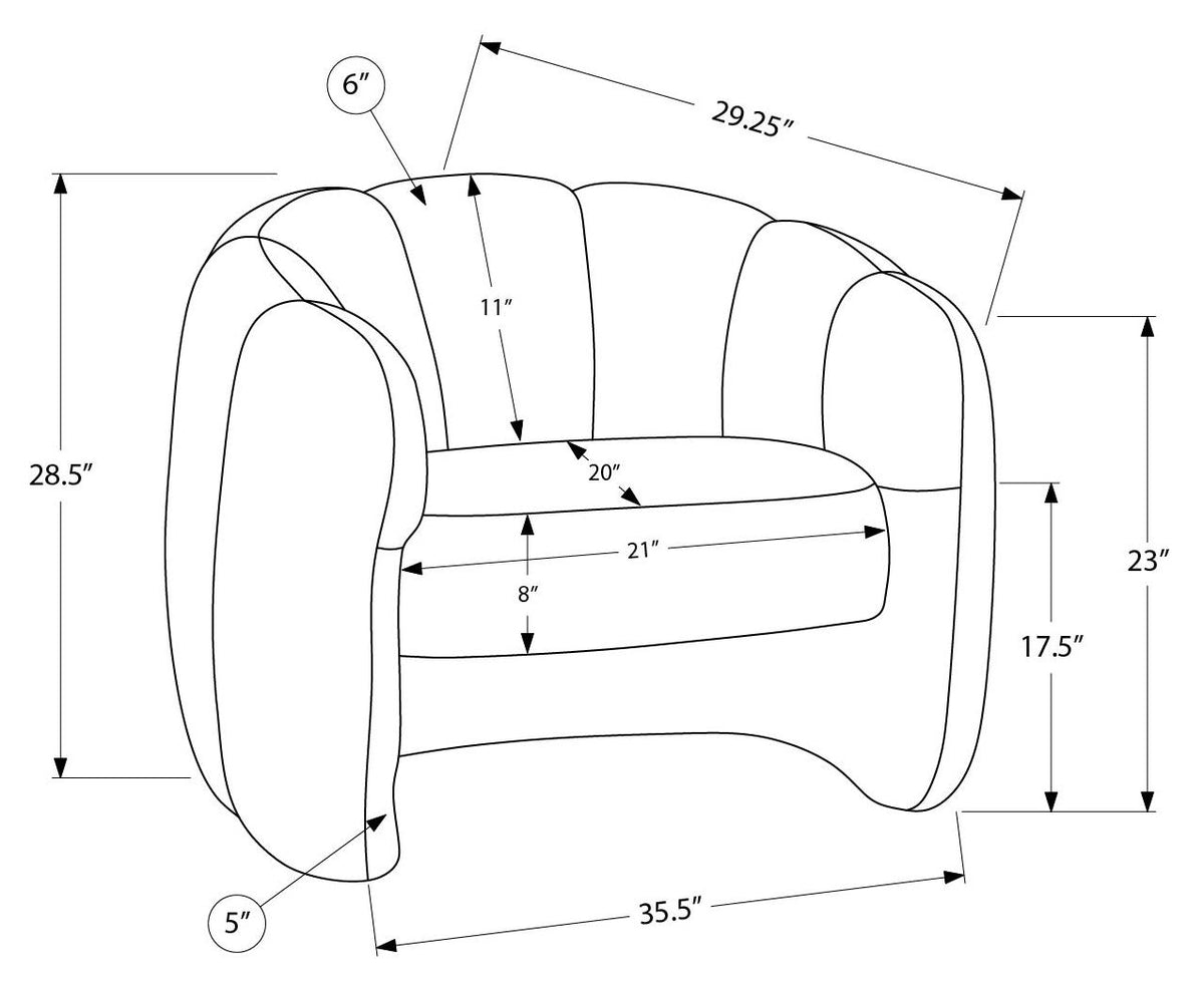 CHAISE D'APPOINT - 29"H / TISSU CREME