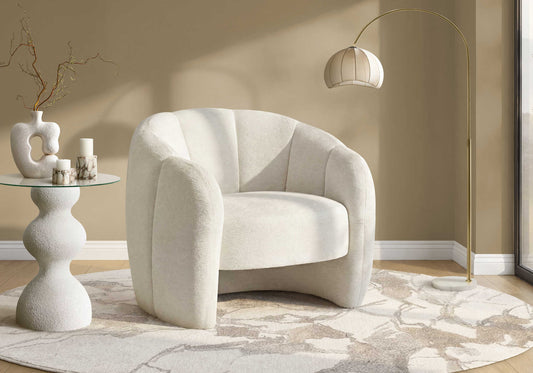 CHAISE D'APPOINT - 29"H / TISSU CREME