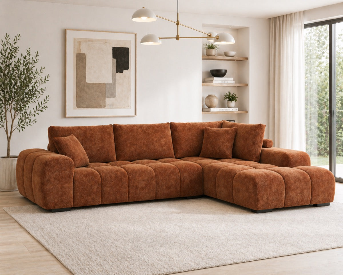 - Eden Sectionnel style européen “Bubble” au design moderne