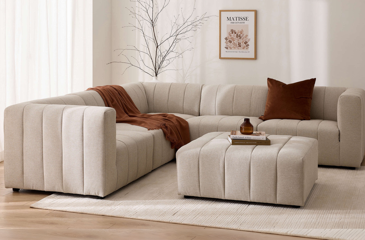 - Lauriston Sectionnel modulaire 5 morceaux